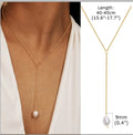 Collier Lariat en acier inoxydable plaqué or, collier Long délicat, colliers Laryered pour femmes et filles, pendentif goutte en forme de Y