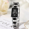 Montre de mode pour femme, version luxe, cadeau, montre-bracelet à quartz, montre décontractée pour femme avec bracelet en céramique et strass, vente chaude L’AURA