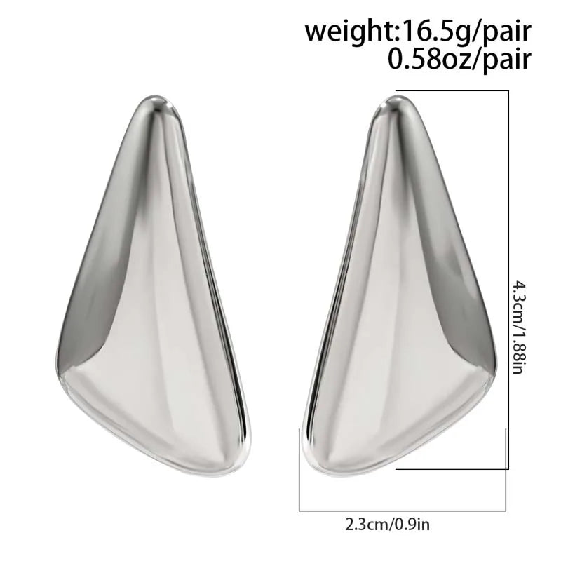 Boucles d'oreilles clous vintage punk en métal lisse pour femme, tendance 2026, style gothique géométrique, bijoux d'oreille, accessoires, cadeau L’AURA