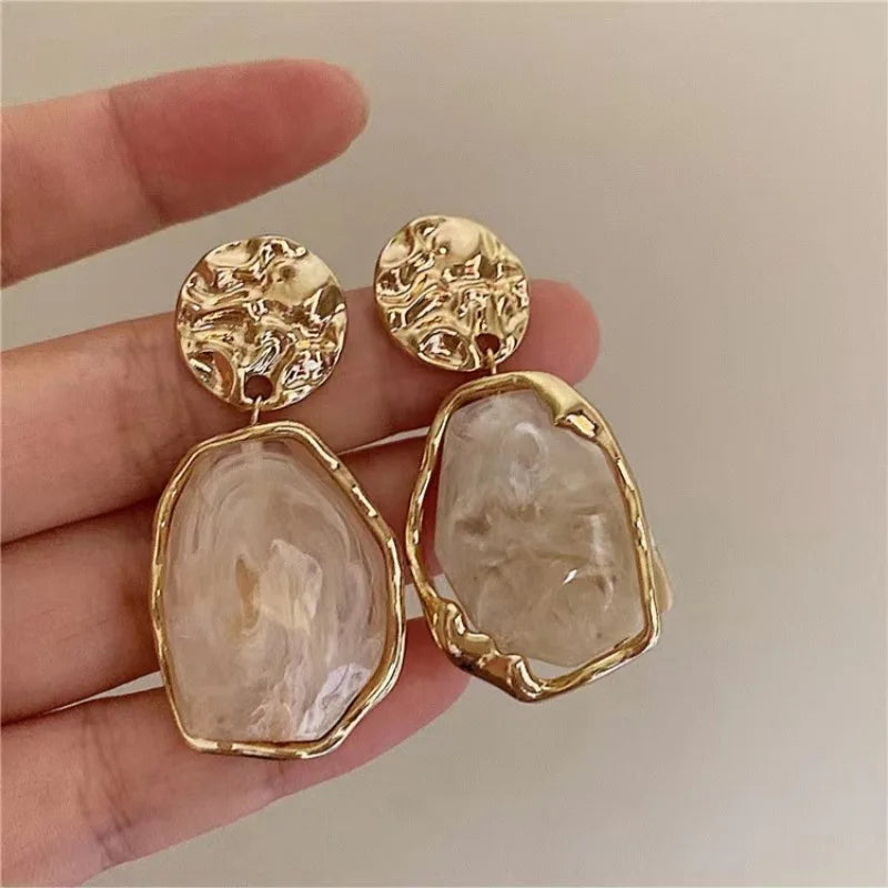 Boucles Résine Géométrique
