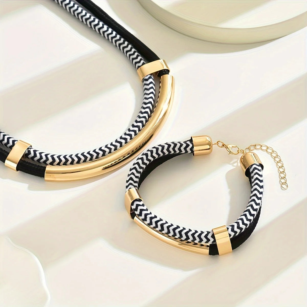 Ensemble Collier Bracelet Tube Hip-Hop L’AURA