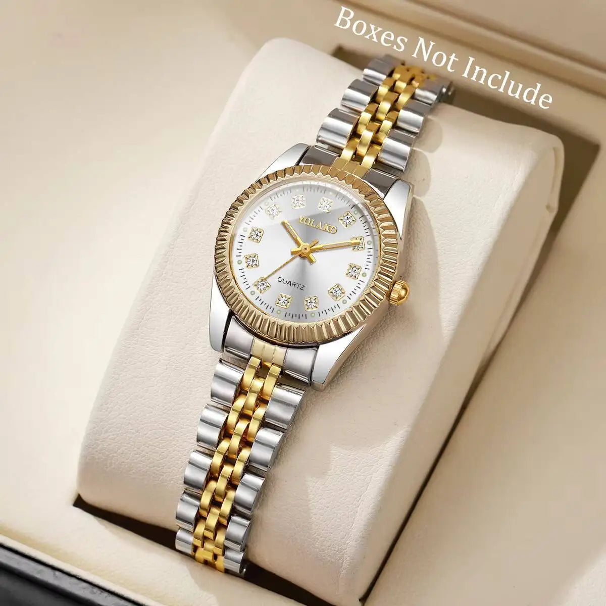 Montres de luxe en strass pour femmes, bracelet en acier inoxydable, montre-bracelet à Quartz, cadeau Relogio Feminino (sans boîte)