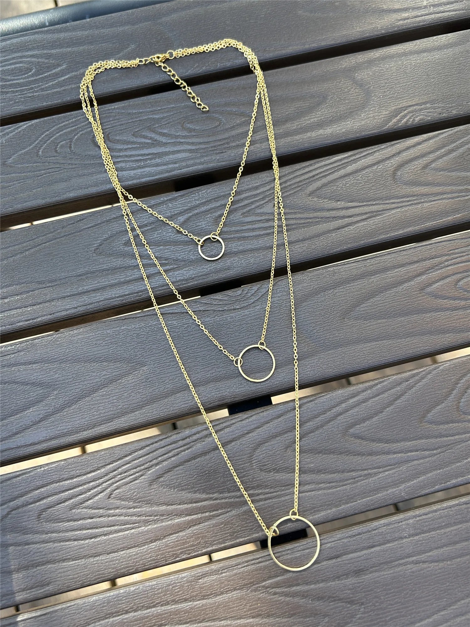 MinaMaMa chaîne en acier inoxydable Pentacle étoile ronde pièce lune barre pendentifs colliers pour femmes colliers multicouches L’AURA