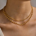 Vnox-Collier de la présidence pour femmes, collier en acier inoxydable, 18K Sweatshirts Gold Document, bijoux cadeaux pour filles, collier IkBeads JOChoker, ChimRugby L’AURA