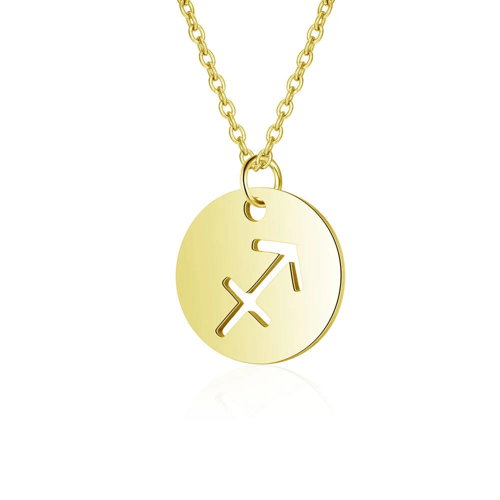 Collier Pendentif Zodiaque Doré E-Manco Pour Femme