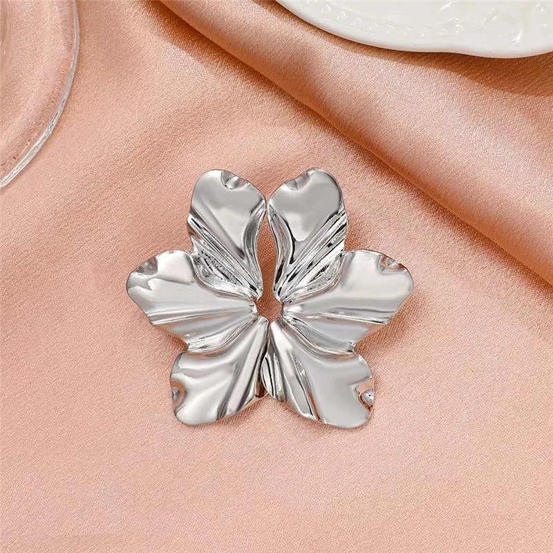Boucles Pétale Texturé Doré L’AURA