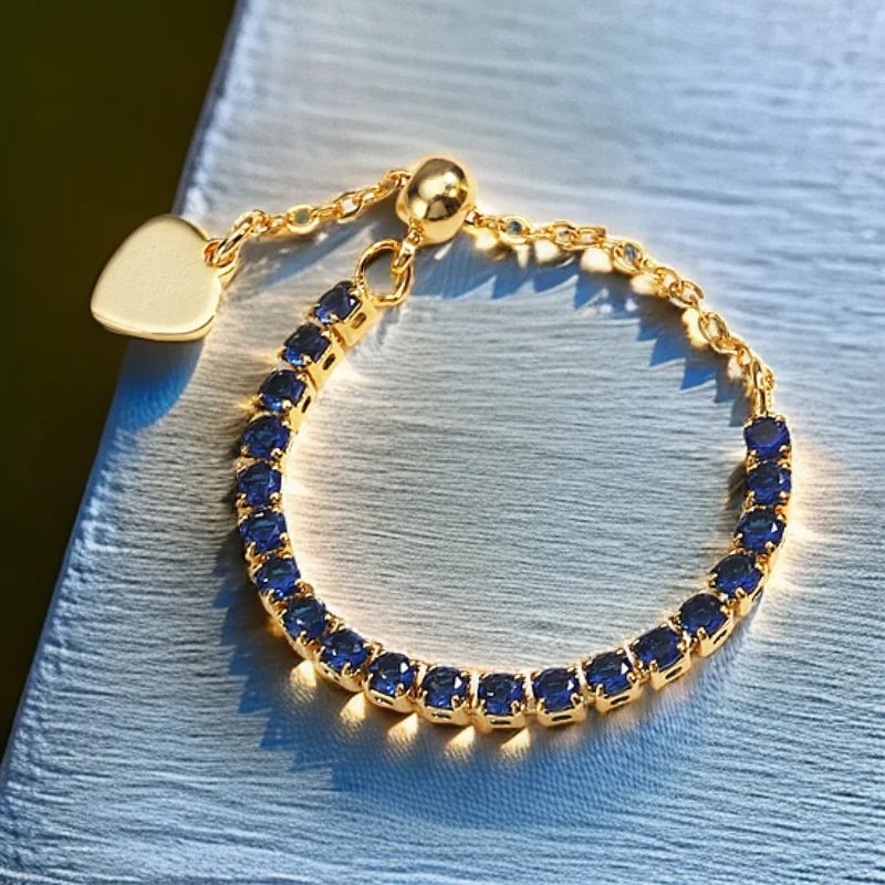 Bagues de Tennis de luxe en Zircon, chaîne réglable pour femmes et hommes, anneau de fête de mariage à une rangée arc-en-ciel, bijoux L’AURA