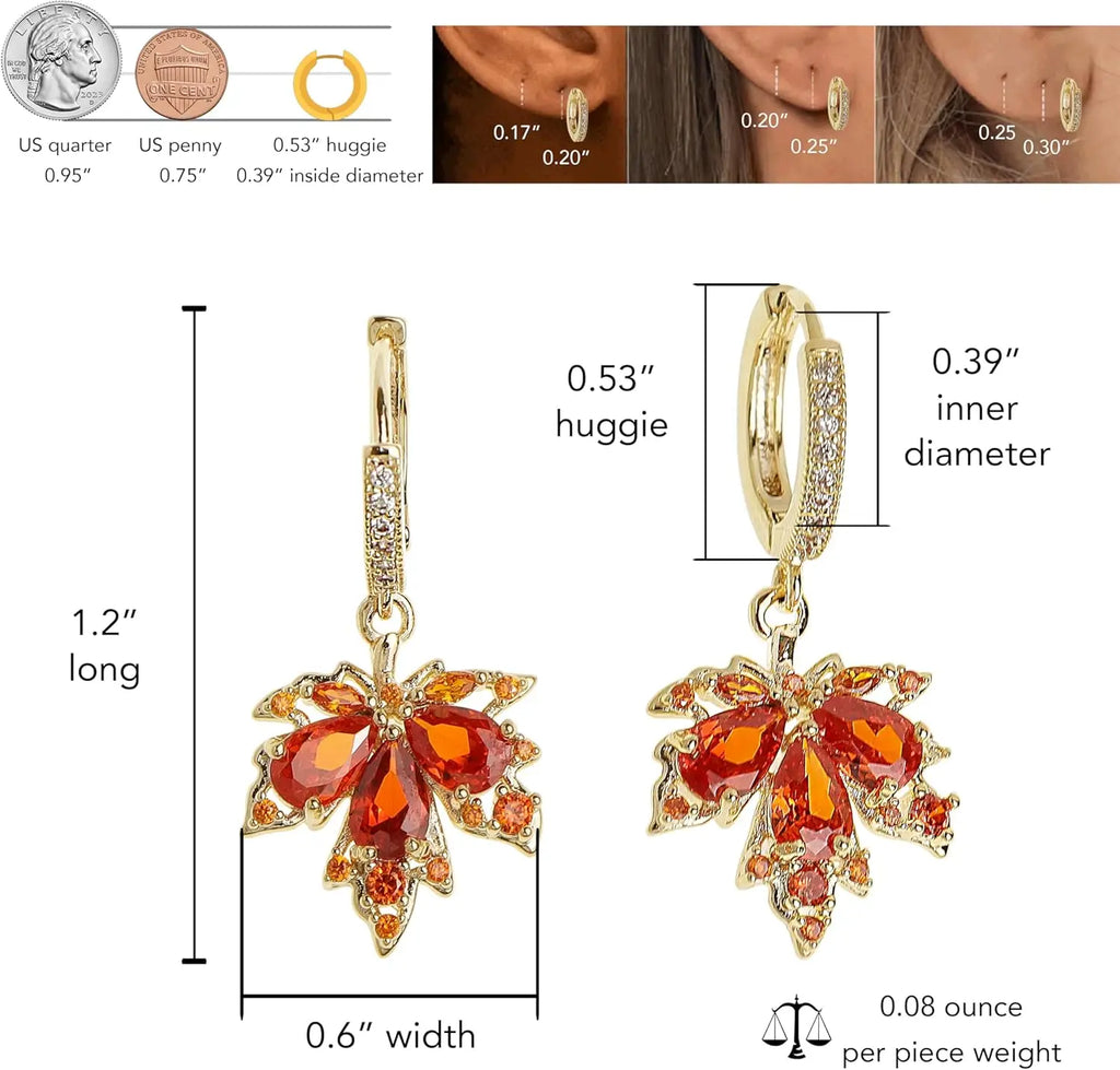 Boucles d'oreilles pendantes en strass CZ pour femmes, petites boucles d'oreilles pendantes en feuille d'or, pour bal de mariage, bijoux à la mode, cadeau