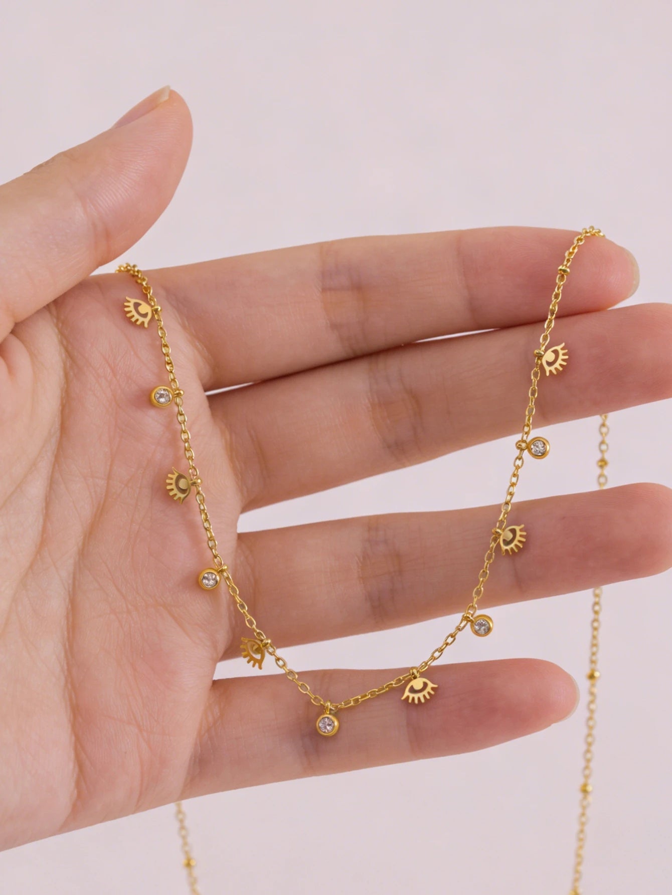 Collier Amulette Œil Zircon L’AURA