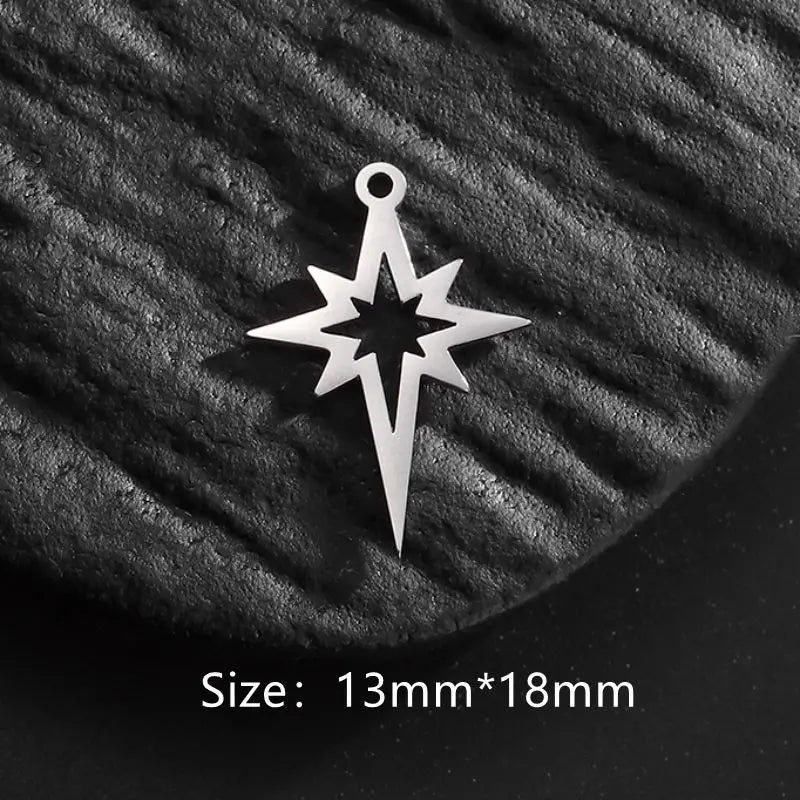 Colliers ras du cou en acier inoxydable avec pendentif étoile géométrique minimaliste, collier étoile polaire pour femmes, Collares Para Mujer L’AURA