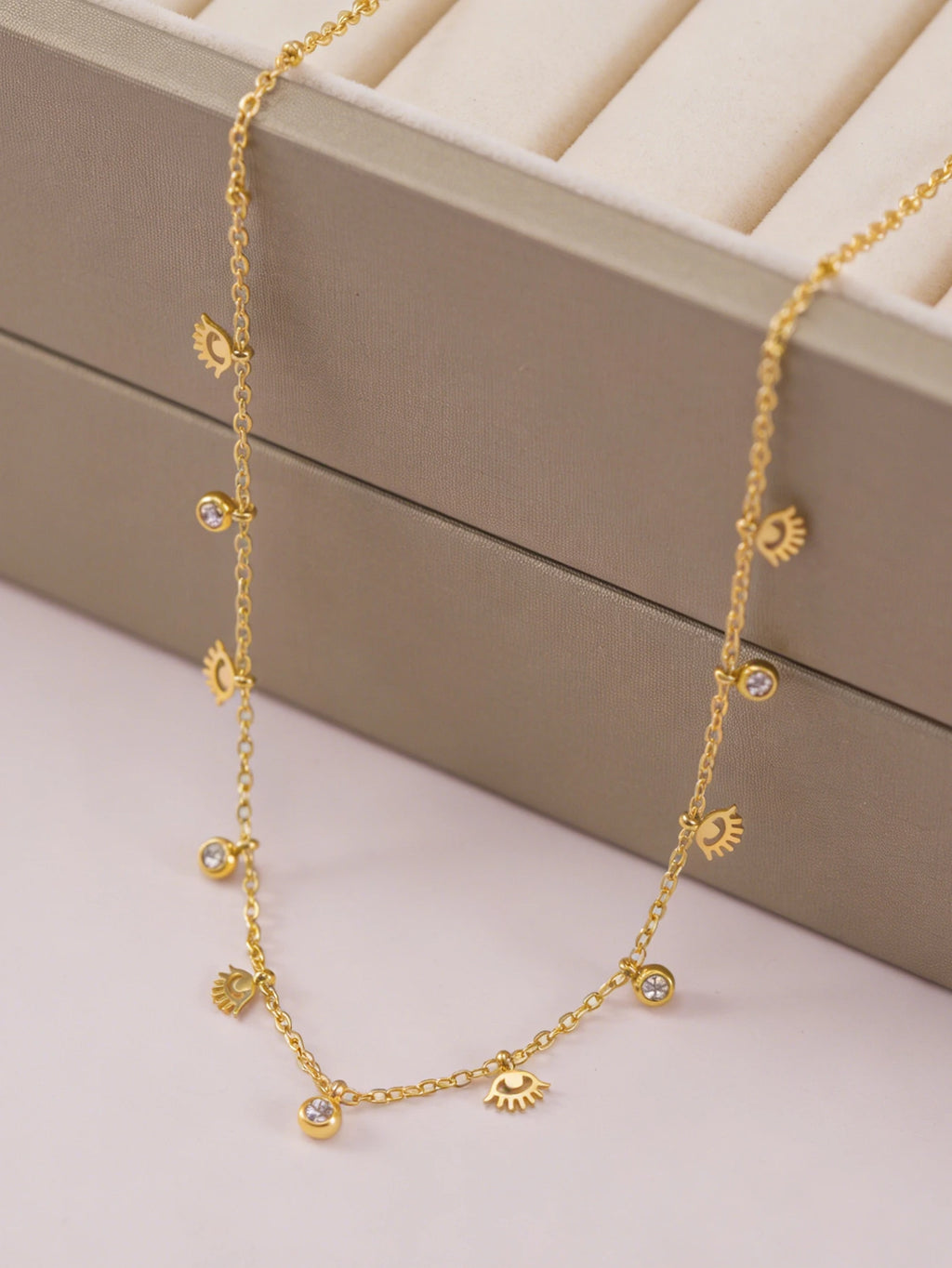 Collier Amulette Œil Zircon L’AURA