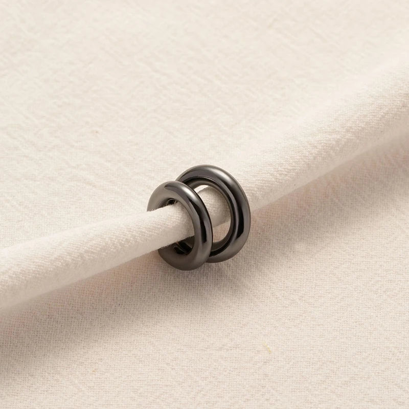 Boucles d'oreilles à Clip rondes et lisses en forme de C pour femmes, 2 pièces, légères, sans Piercing, Cartilage, manchette d'oreille, bijoux à usage quotidien L’AURA