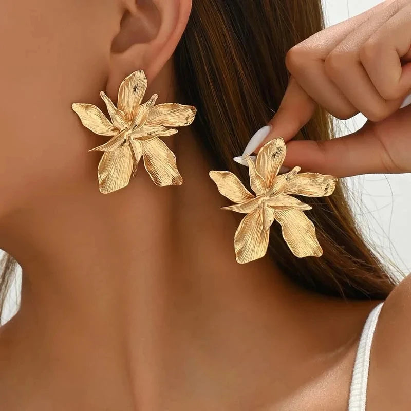 Boucles Pétale Vintage Irrégulières