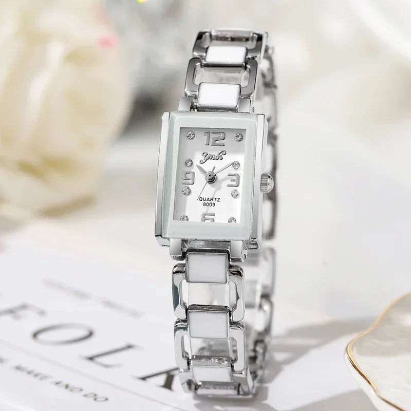 Montre de mode pour femme, version luxe, cadeau, montre-bracelet à quartz, montre décontractée pour femme avec bracelet en céramique et strass, vente chaude L’AURA