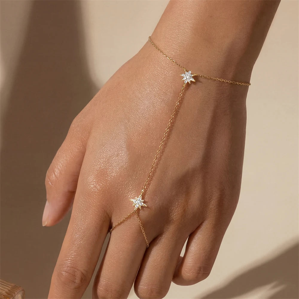 Bracelet Étoile Zircon Argent 925 L’AURA