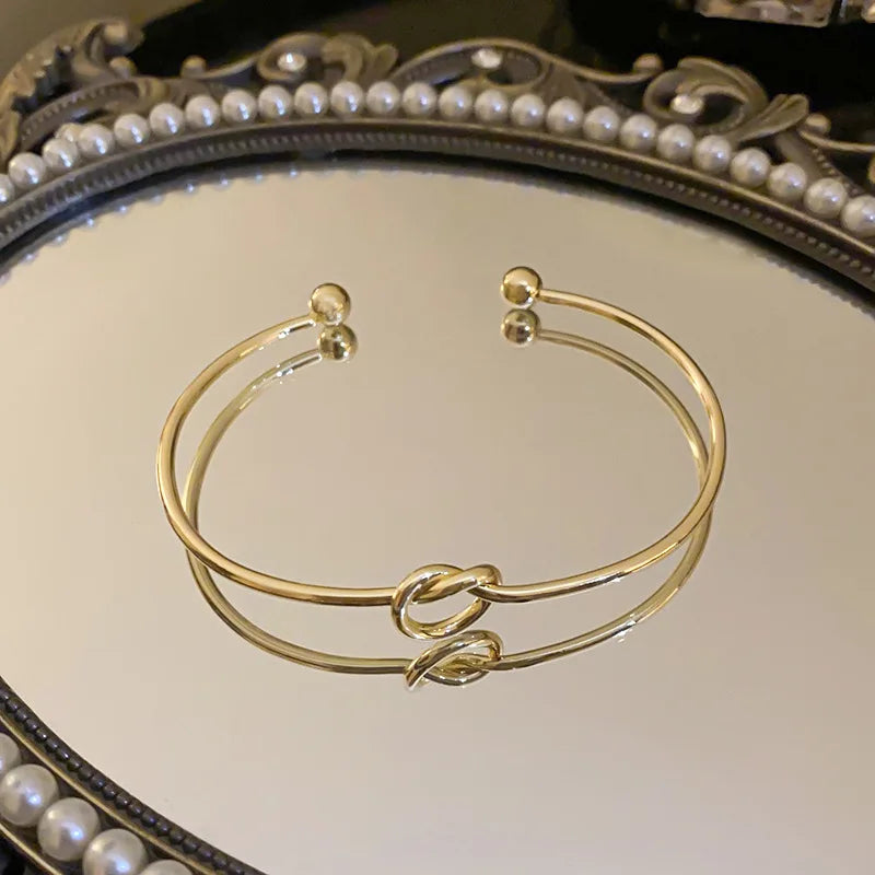 Bracelets en acier inoxydable Vintage pour hommes et femmes, Texture torsadée tissée, bijoux de déclaration, Streetwear, cadeaux gothiques L’AURA