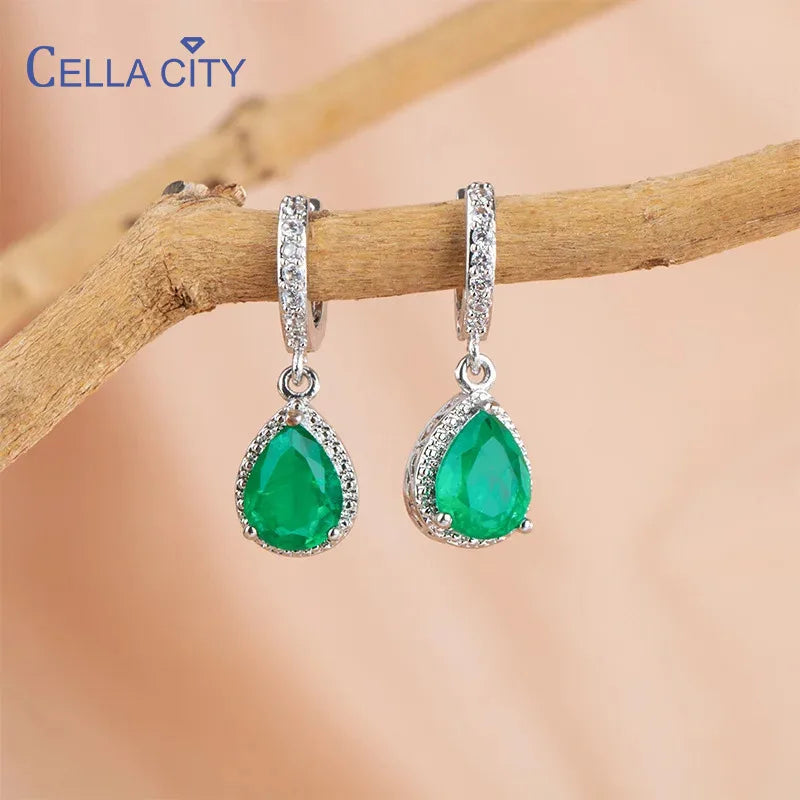 Boucles Tourmaline Paraiba Argent 925 L’AURA