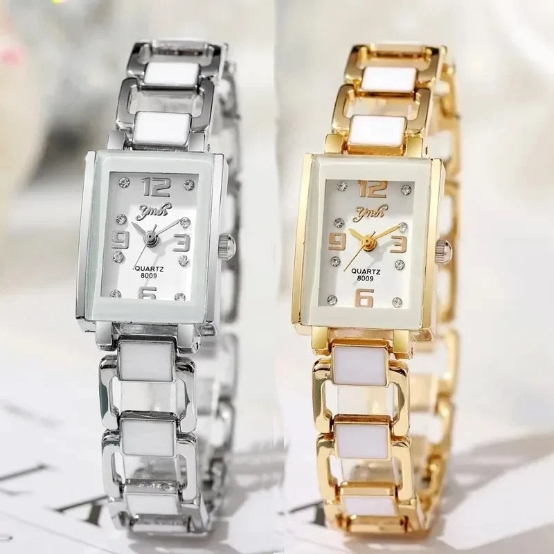 Montre de mode pour femme, version luxe, cadeau, montre-bracelet à quartz, montre décontractée pour femme avec bracelet en céramique et strass, vente chaude L’AURA