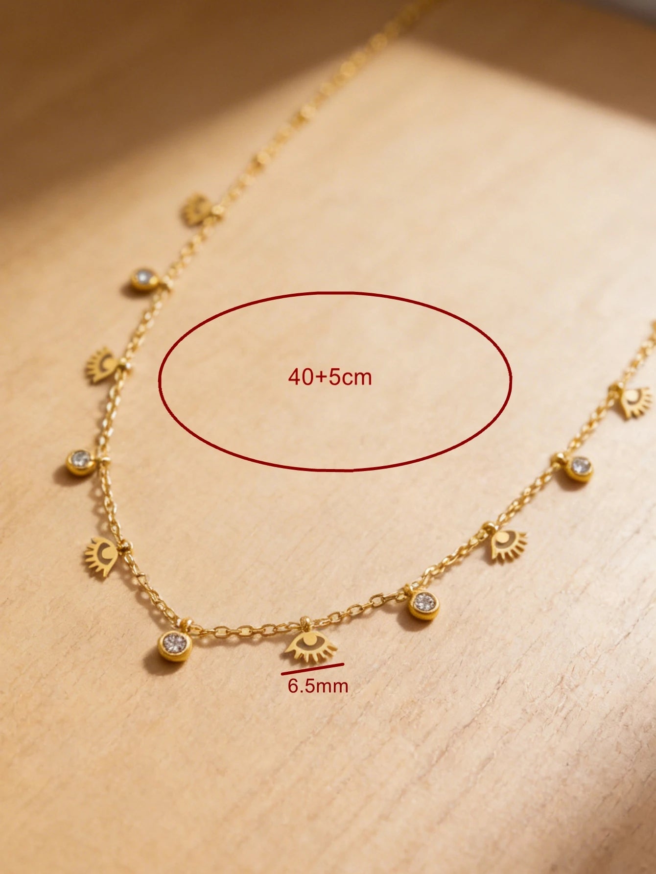 Collier Amulette Œil Zircon L’AURA