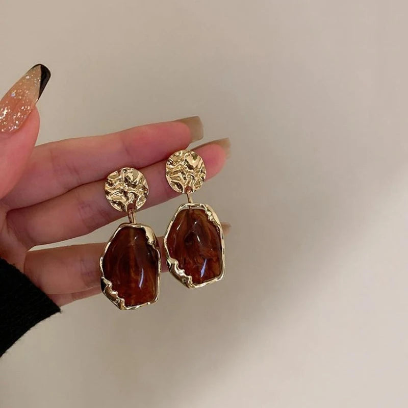 Boucles Résine Géométrique