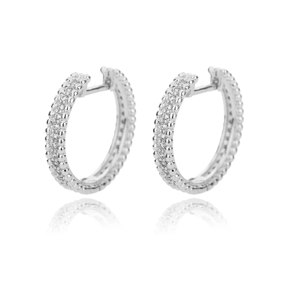 Boucles d'oreilles circulaires pour femmes, Vintage, Punk, rondes, baroques, en perles, en acier inoxydable, Clip d'oreille circulaire, bijoux cadeau Mujer L’AURA