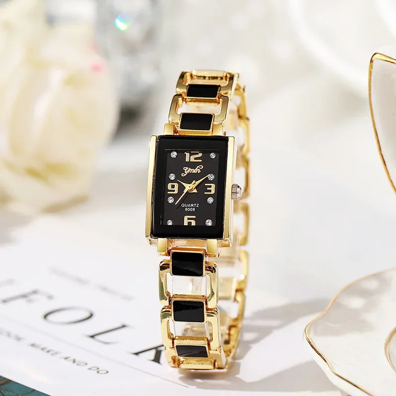 Montre de mode pour femme, version luxe, cadeau, montre-bracelet à quartz, montre décontractée pour femme avec bracelet en céramique et strass, vente chaude L’AURA