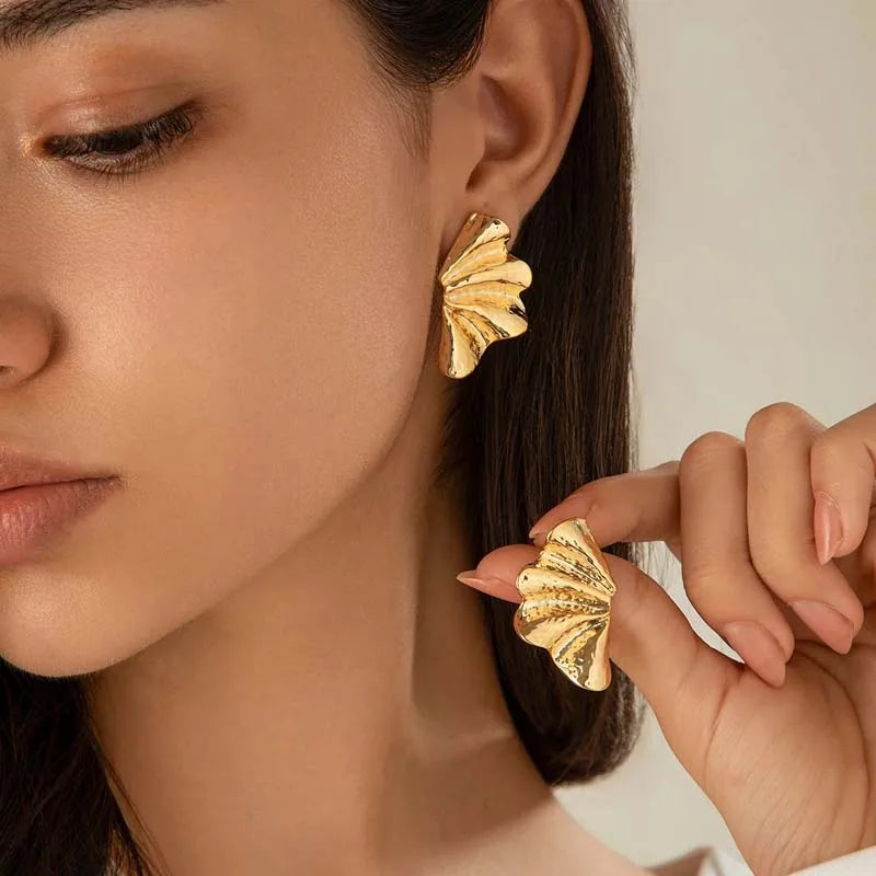 Boucles Pétale Vintage Irrégulières