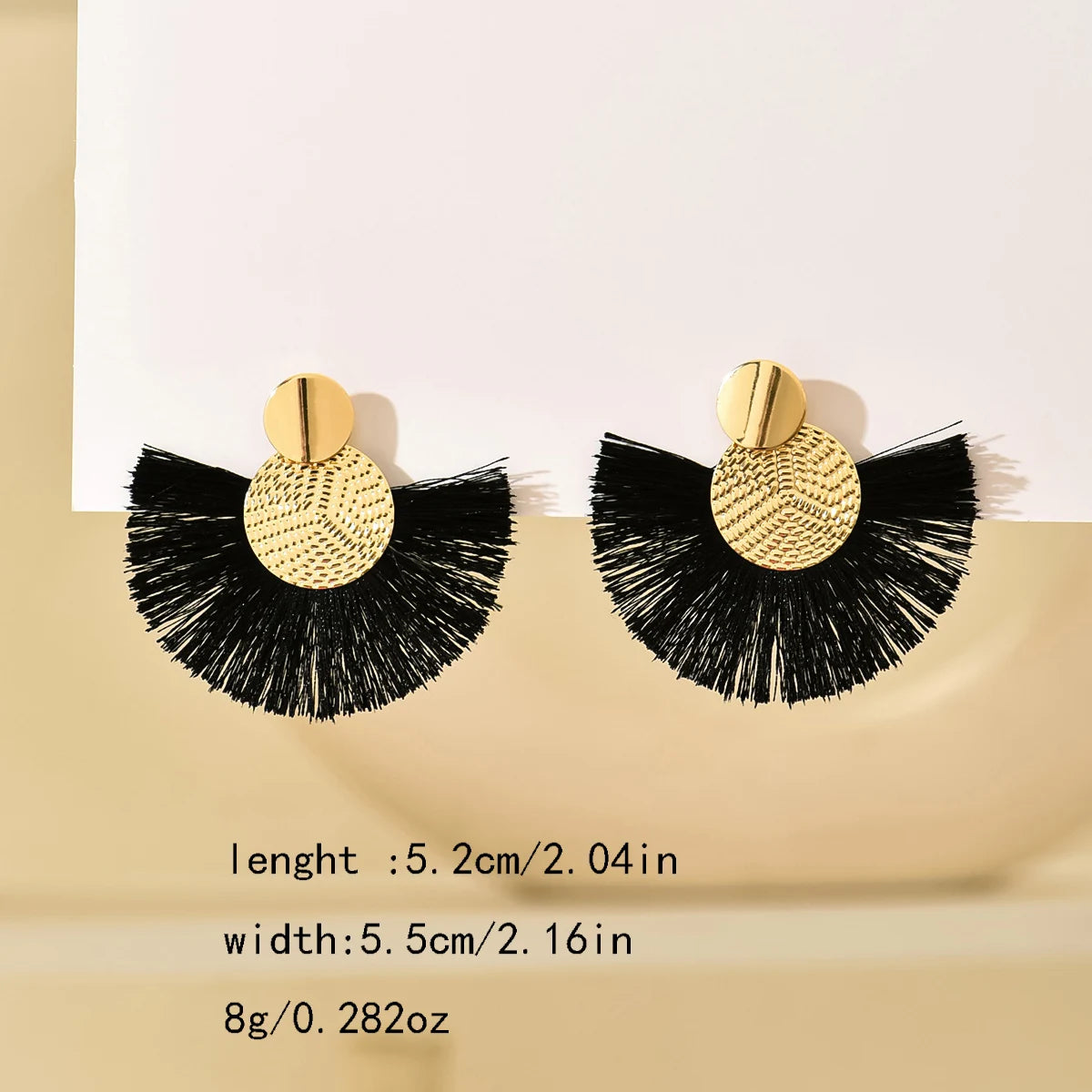 Mode bohème grand gland balancent blanc frange femme boucles d'oreilles boucles d'oreilles pour les femmes déclaration bijoux de mariage L’AURA