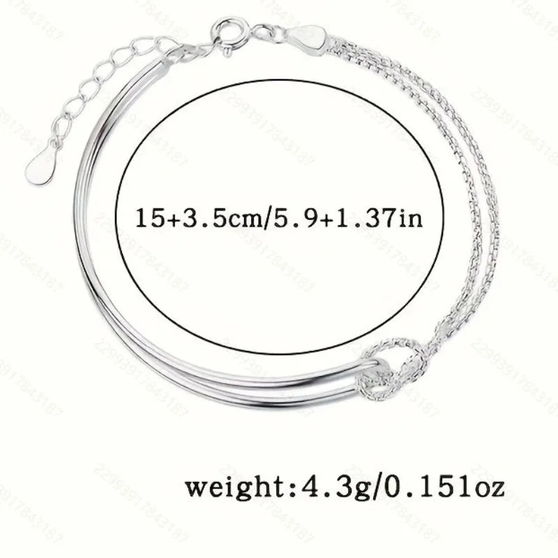 Bracelet Nœud Irrégulier Argent 925 L’AURA