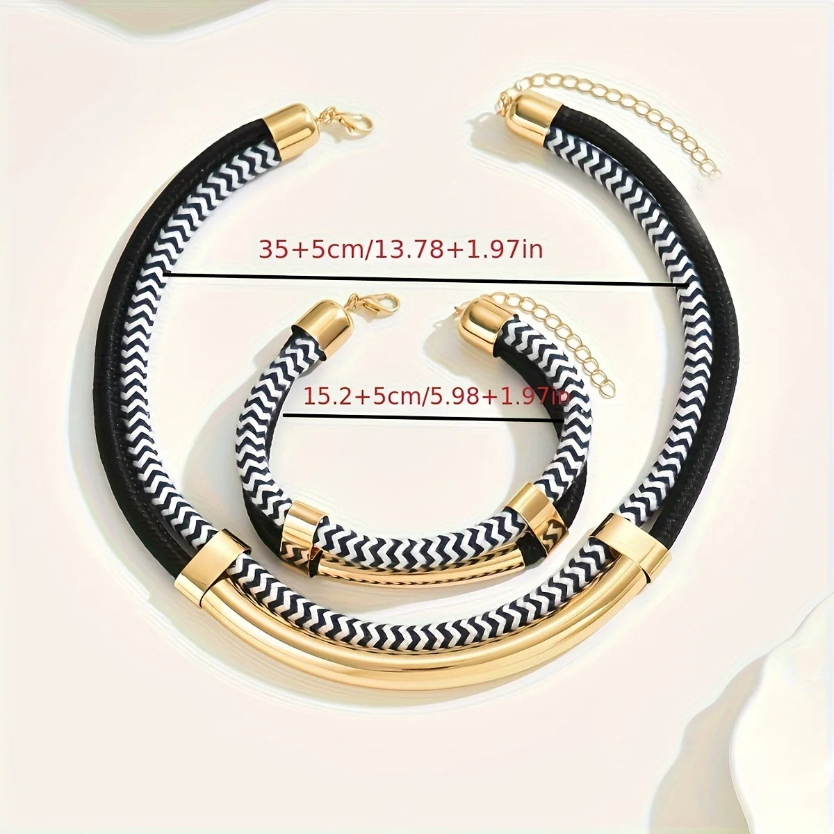 Ensemble Collier Bracelet Tube Hip-Hop L’AURA