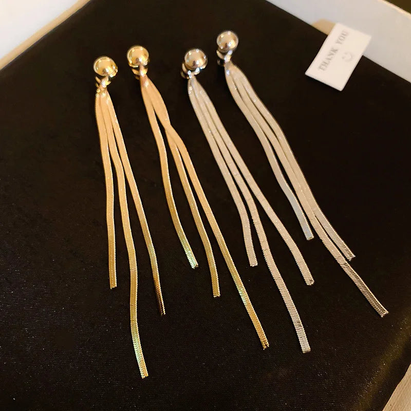 Boucles Pampilles Métalliques Longues