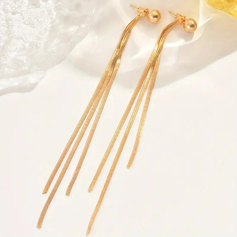 Boucles Pampilles Métalliques Longues