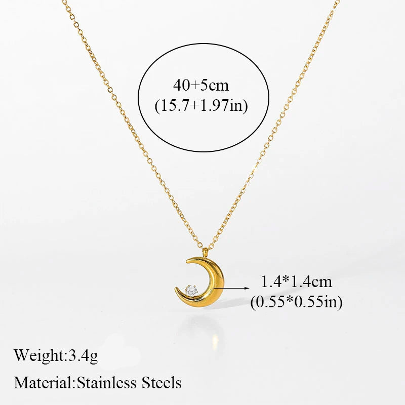 GANEMLY 316L acier inoxydable larme carré strass pendentif collier à la mode Simple cou chaîne étanche bijoux pour les femmes L’AURA