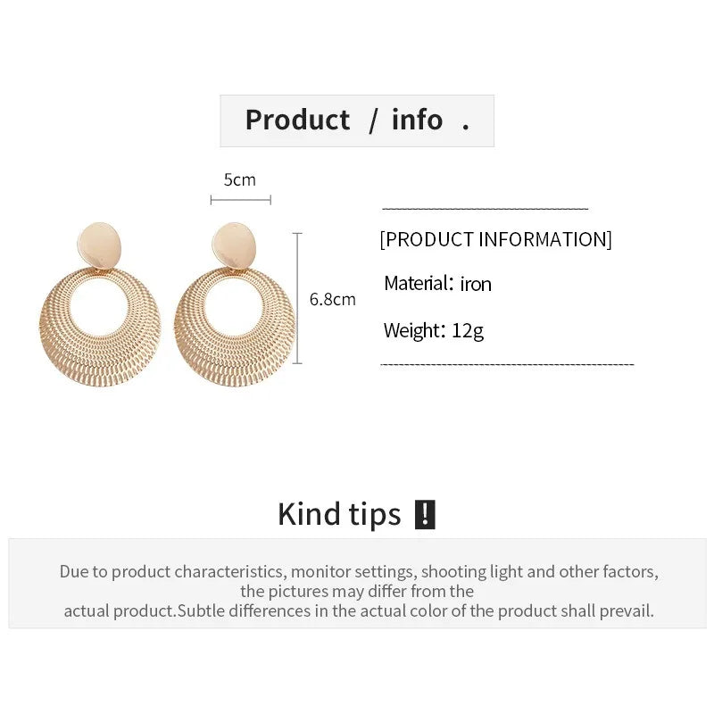Boucles Pendantes Cercle Creux