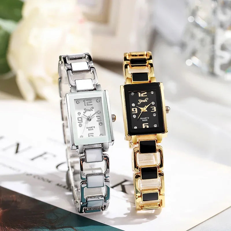 Montre de mode pour femme, version luxe, cadeau, montre-bracelet à quartz, montre décontractée pour femme avec bracelet en céramique et strass, vente chaude L’AURA