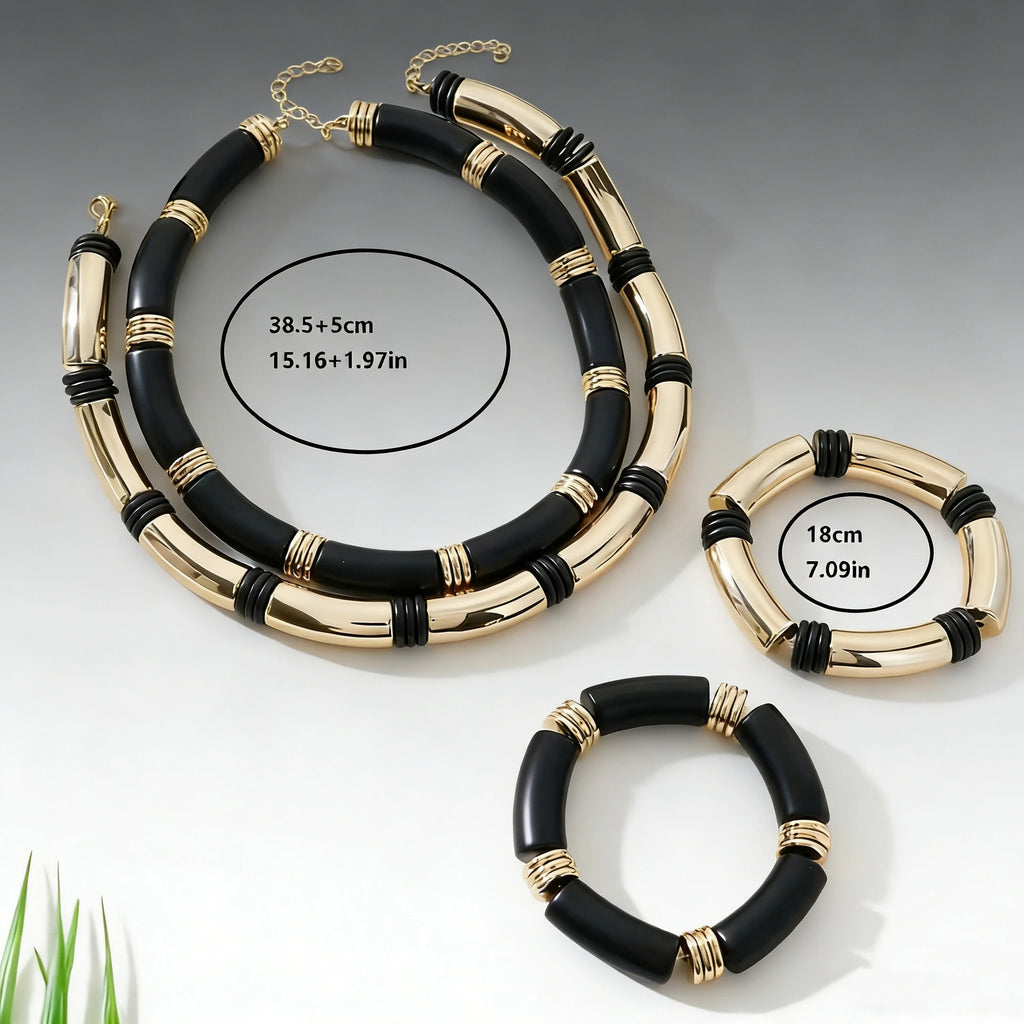 Ensemble Collier Bracelet Tube Hip-Hop L’AURA