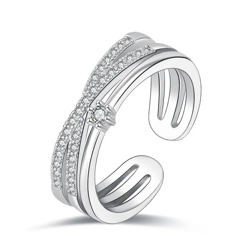 Bagues de fiançailles réglables en argent Sterling 925 pour femmes, bijoux élégants, accessoires pour dames, cadeaux L’AURA