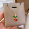 GANEMLY 316L acier inoxydable larme carré strass pendentif collier à la mode Simple cou chaîne étanche bijoux pour les femmes L’AURA