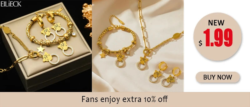 EILIECK 316L acier inoxydable 18K plaqué or perle pendentif collier boucles d'oreilles ensemble de bijoux pour les femmes étanche bijoux de mode L’AURA