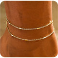 Bracelets de Cheville Dorés pour Femme - Ensemble Bijoux Cadeau
