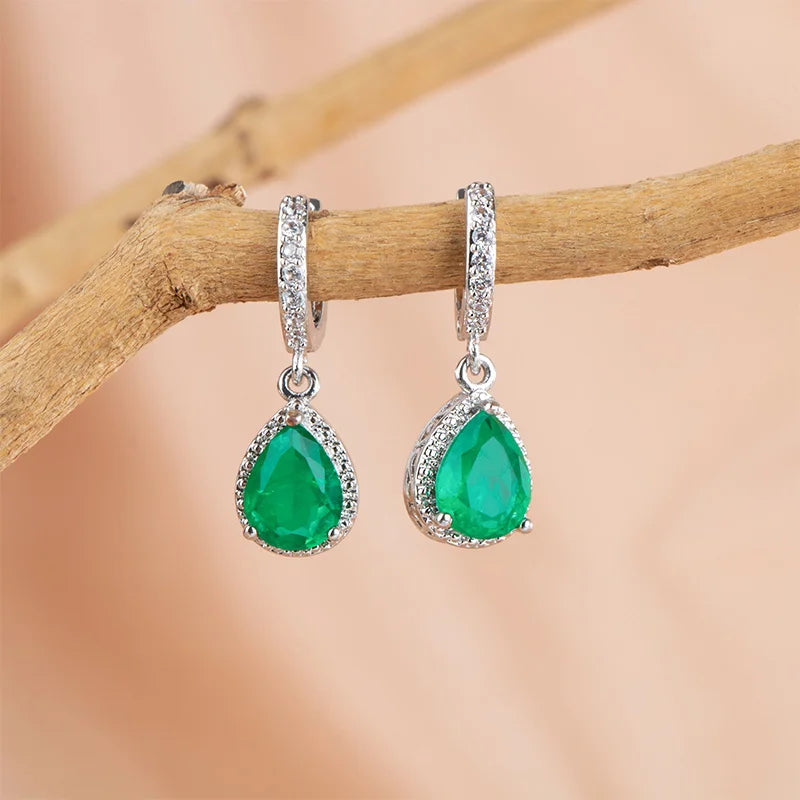 Boucles Tourmaline Paraiba Argent 925 L’AURA