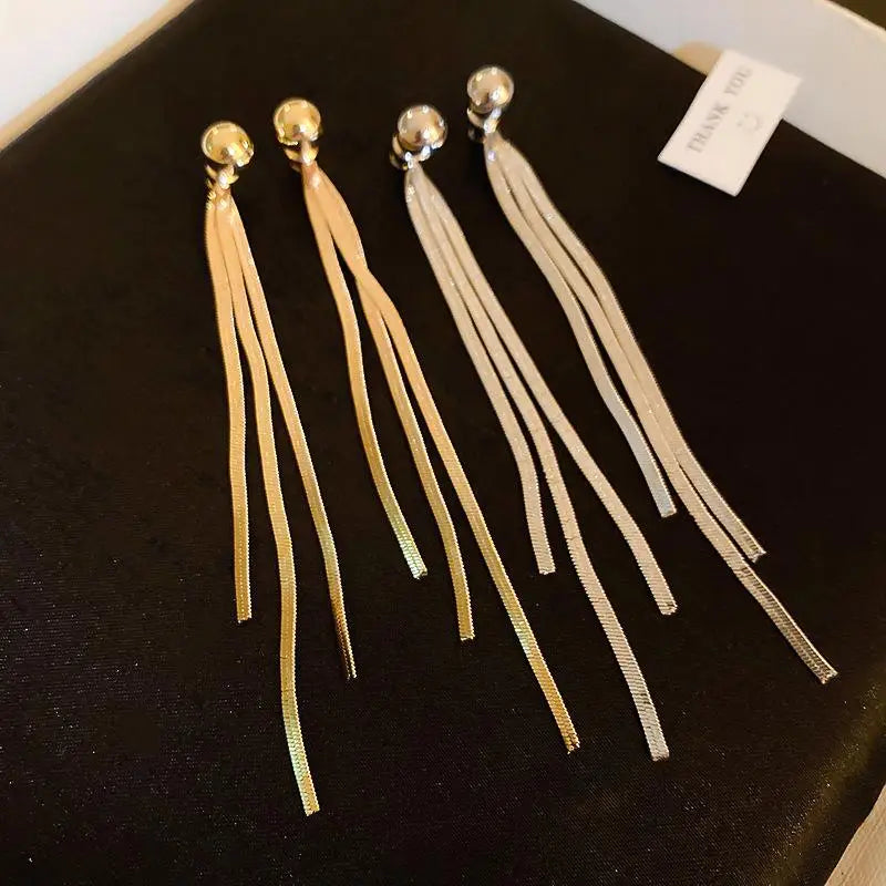 Boucles Pampilles Métalliques Longues