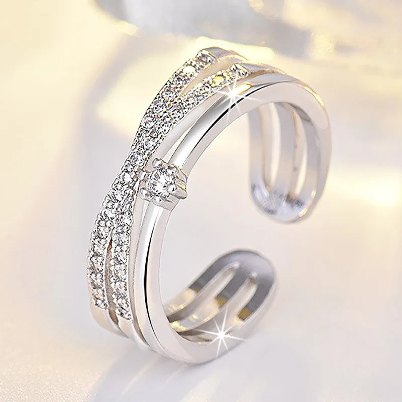 Bagues de fiançailles réglables en argent Sterling 925 pour femmes, bijoux élégants, accessoires pour dames, cadeaux L’AURA