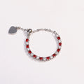 Bagues de Tennis de luxe en Zircon, chaîne réglable pour femmes et hommes, anneau de fête de mariage à une rangée arc-en-ciel, bijoux L’AURA