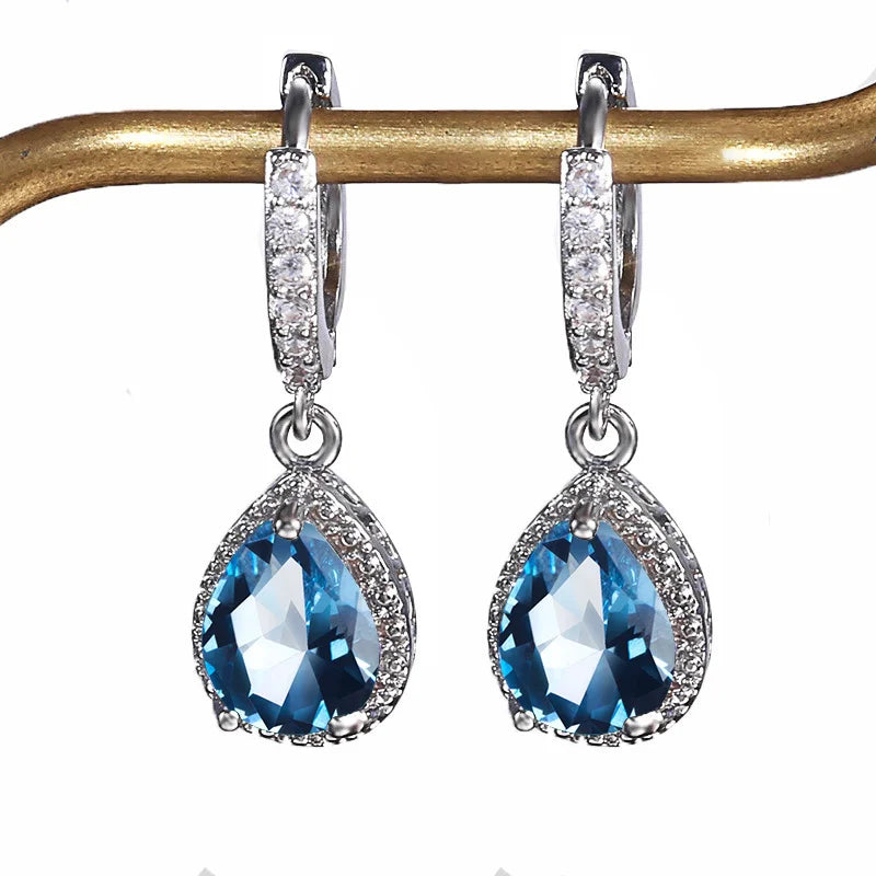 Boucles Tourmaline Paraiba Argent 925 L’AURA