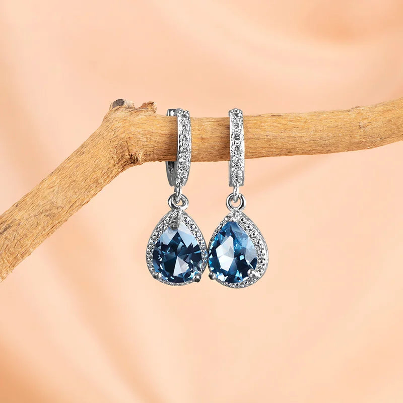 Boucles Tourmaline Paraiba Argent 925 L’AURA