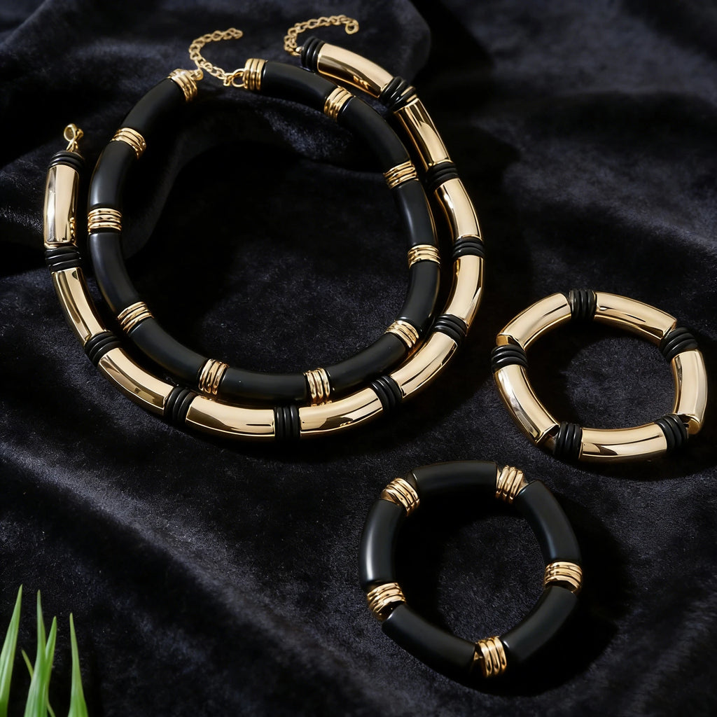 Ensemble Collier Bracelet Tube Hip-Hop L’AURA