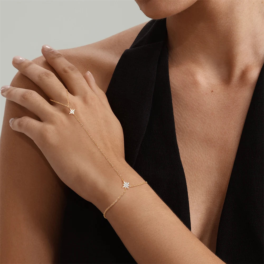 Bracelet Étoile Zircon Argent 925 L’AURA