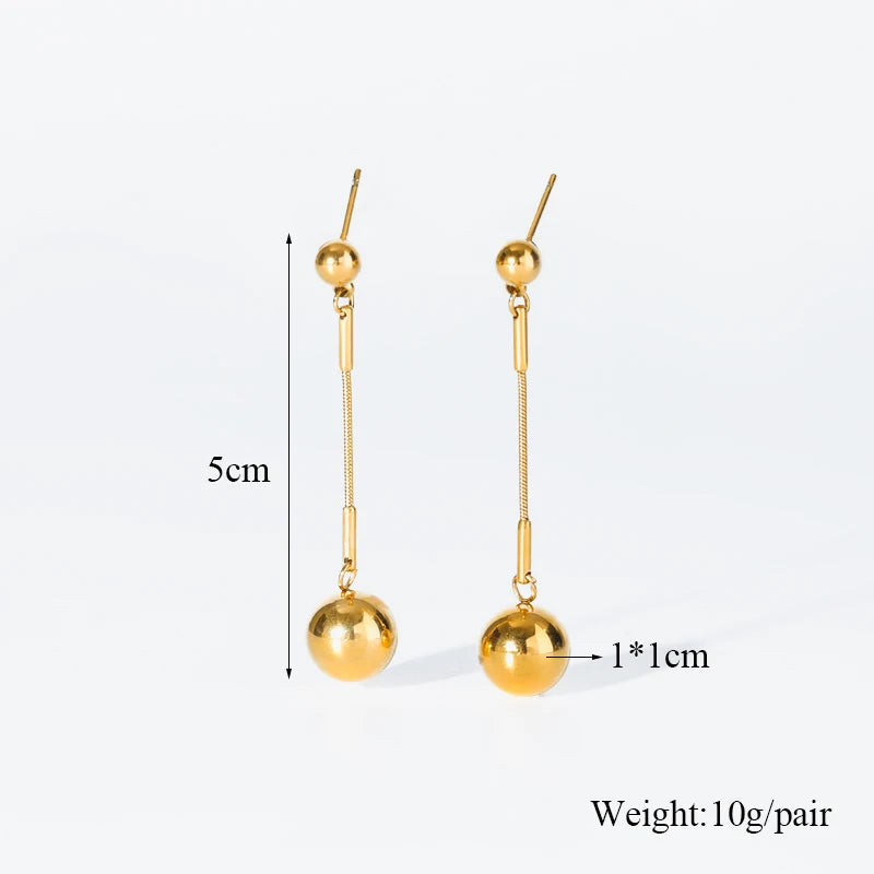 EILIECK 316L acier inoxydable 18K plaqué or perle pendentif collier boucles d'oreilles ensemble de bijoux pour les femmes étanche bijoux de mode L’AURA