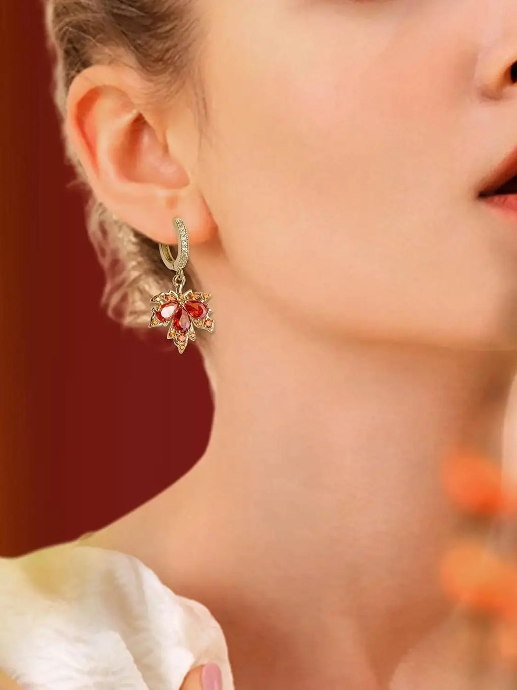 Boucles d'oreilles pendantes en strass CZ pour femmes, petites boucles d'oreilles pendantes en feuille d'or, pour bal de mariage, bijoux à la mode, cadeau